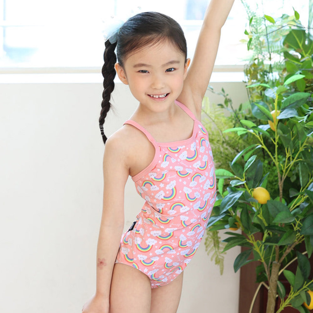 LEMANGO キッズ 虹 シャベット Open バック 水着 ピンク [LSGON10006747 女の子水着] 디테일