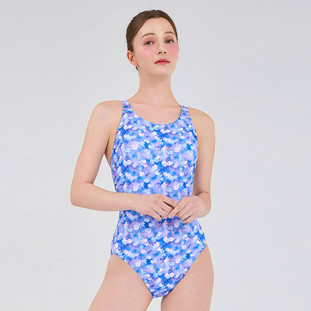 RALLY clover X-Back Swimsuit Purple [RSLA414 Women's ] 상품컷