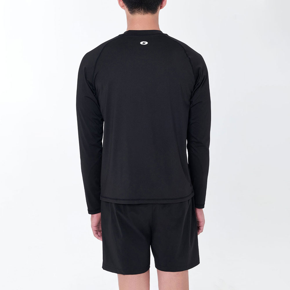 SENTI Man Classic Relax Fit rash guard black [SAR-ARM02(BK) Men's Beachwear] 디테일