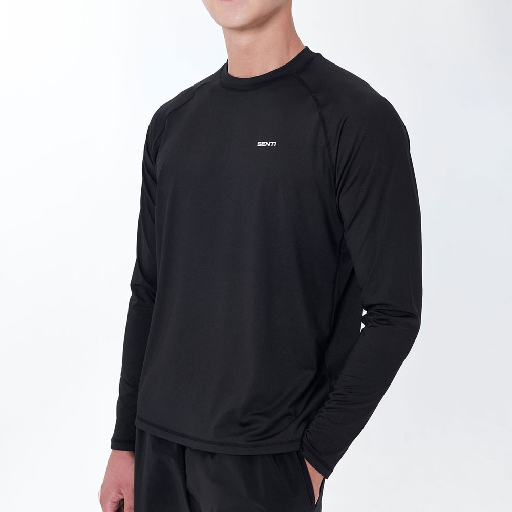 SENTI Man Classic Relax Fit rash guard black [SAR-ARM02(BK) Men's Beachwear] 디테일