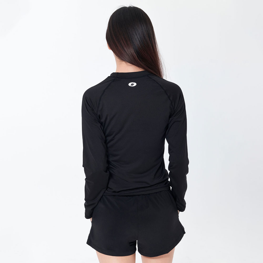 SENTI Woman Classic Standard fit rash guard black [SAR-ARW02(BK) Women's Beachwear] 디테일