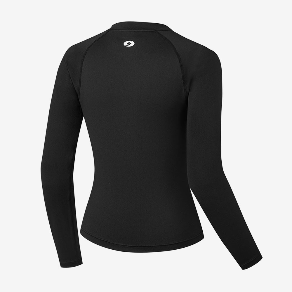 SENTI Woman Classic Standard fit rash guard black [SAR-ARW02(BK) Women's Beachwear] 디테일
