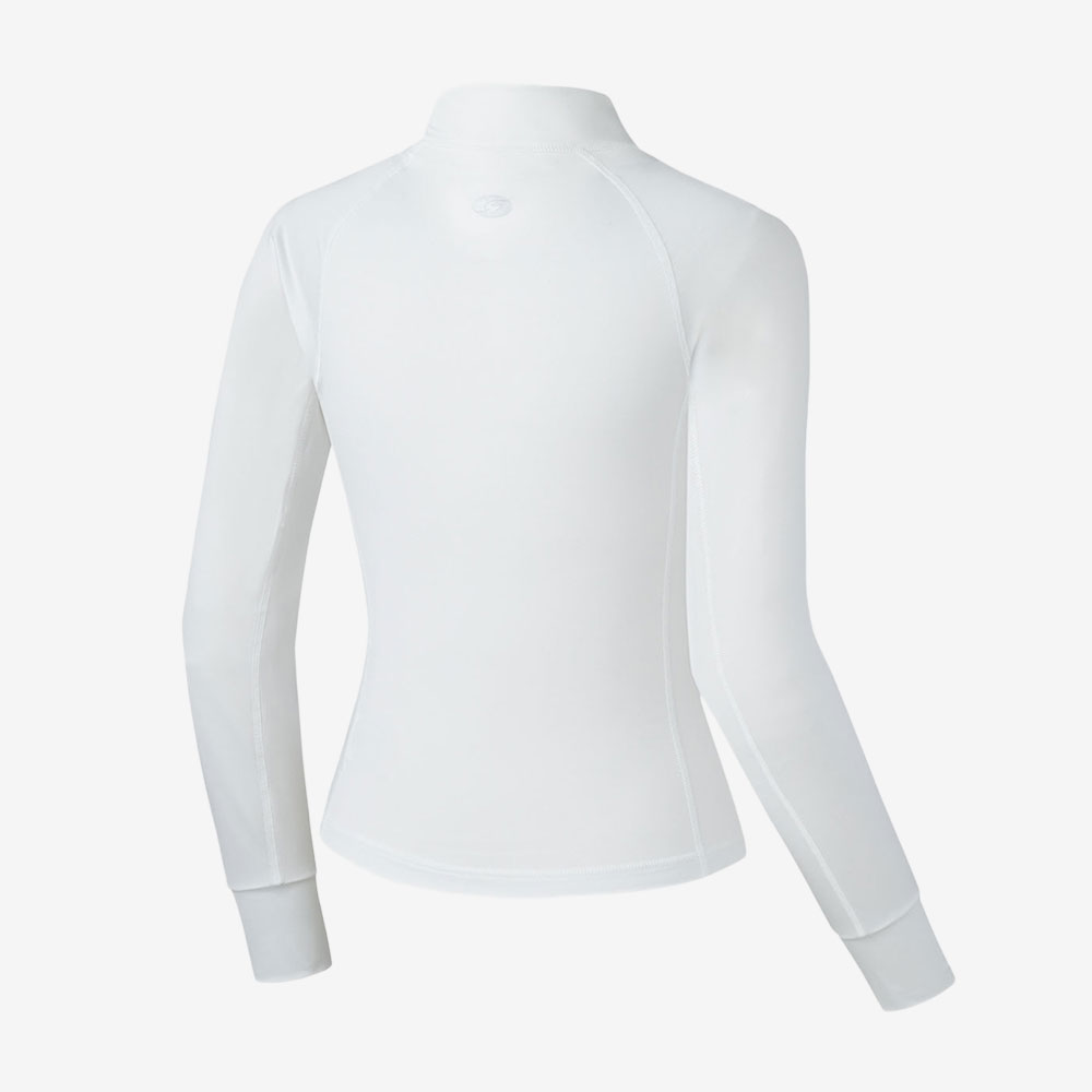 SENTI Woman Classic Standard fit Zip Front rash guard white [SAR-ARW22(WH) Women's Beachwear] 디테일