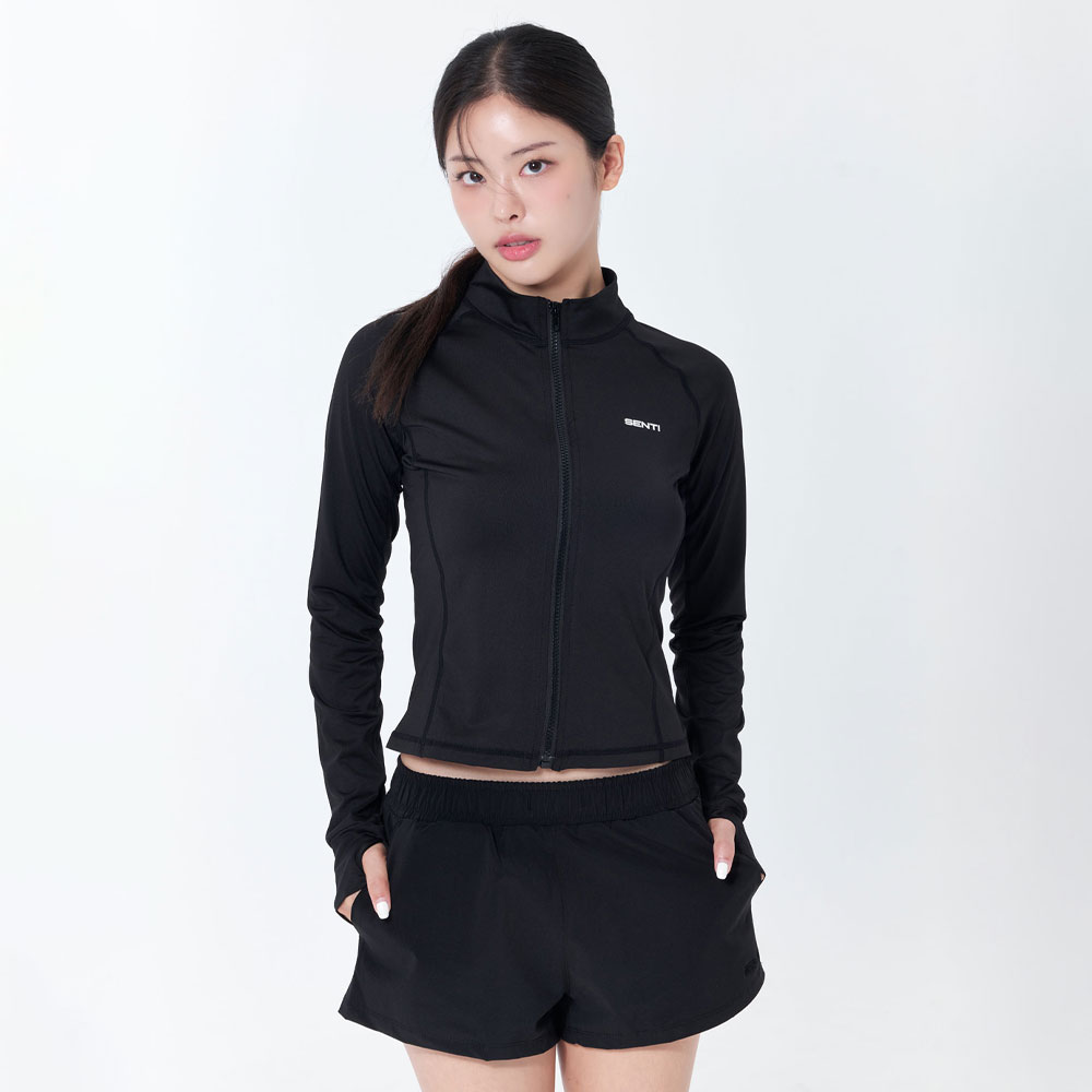 SENTI Woman Classic leggings beach shorts Legsuit black [SAW-PTW72(BK) Women's Beachwear] 디테일