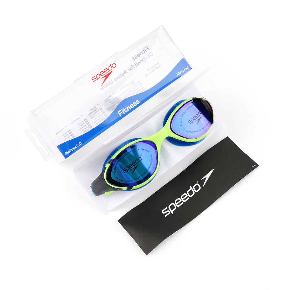 SPEEDO Biofuse 2.0 Mirrored Goggles green [8-00233118693] 디테일