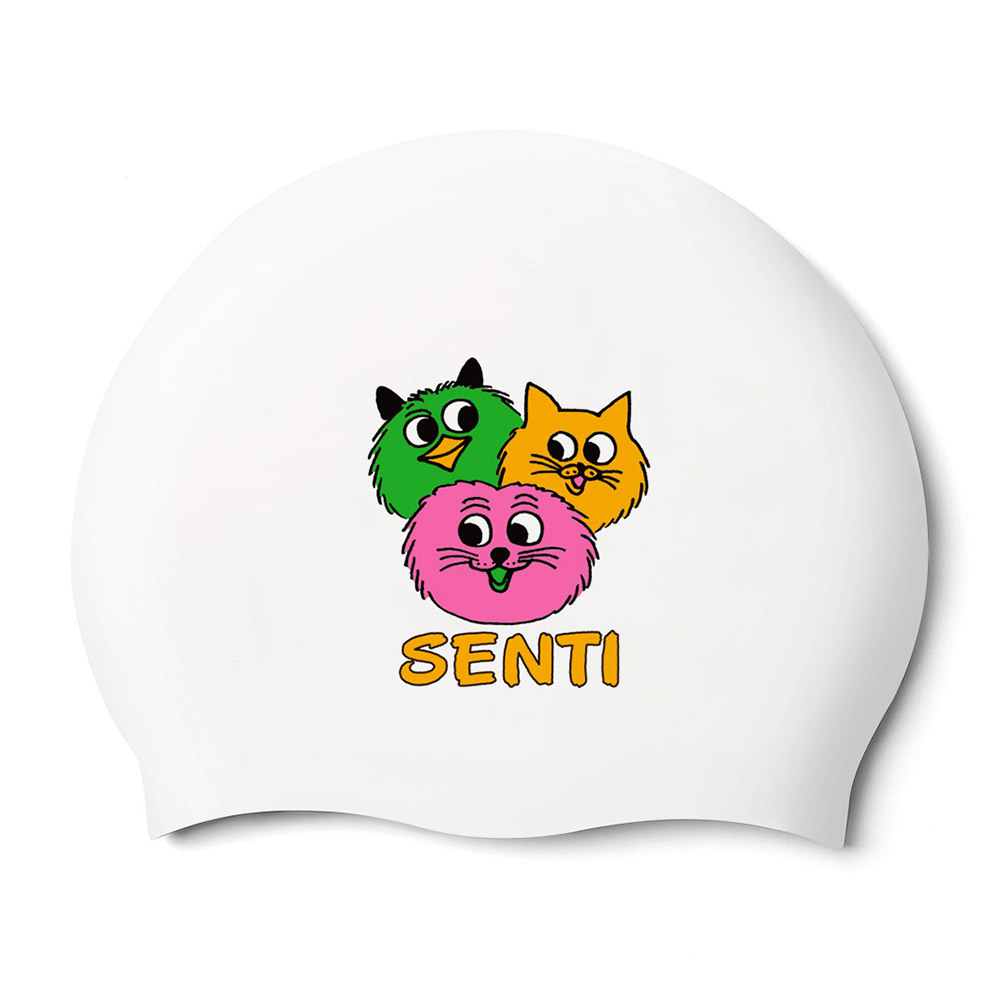 SENTI Dusties Silicone Swim Cap white [SC-2624] 상품컷