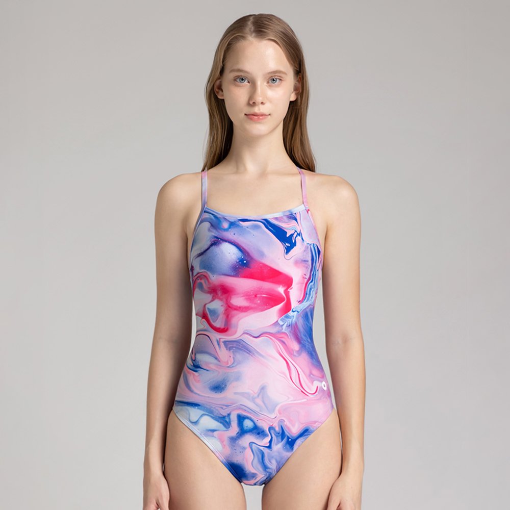 ADDIBLE Flow performance V-Back Swimsuit Training Scarlet [ASWSC045 Women's ]
