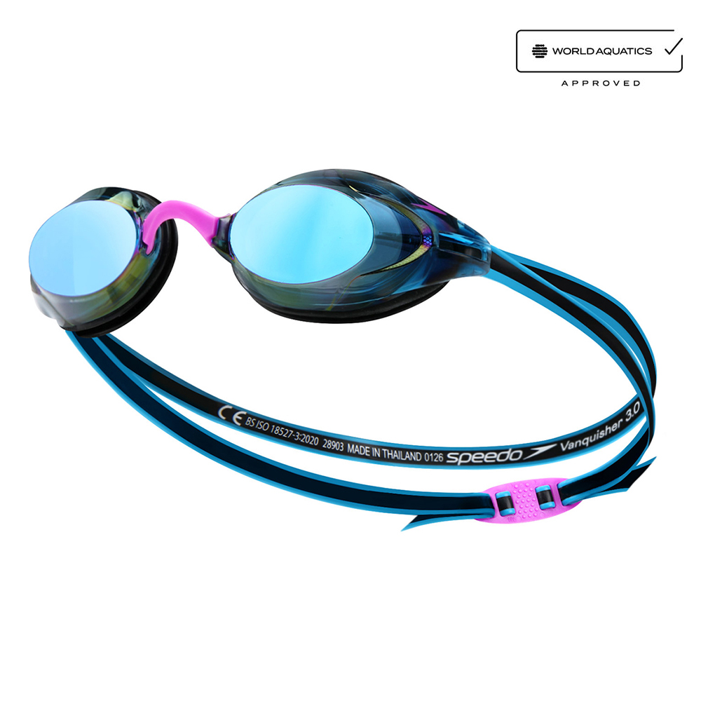 SPEEDO Vanquisher 3.0 Mirrored Goggles black [8-004734003 World Aquatics Approved]