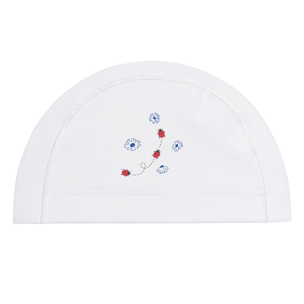 HOOG Ladybug Silicone Coated Swim Cap white [SCC944] 상품컷