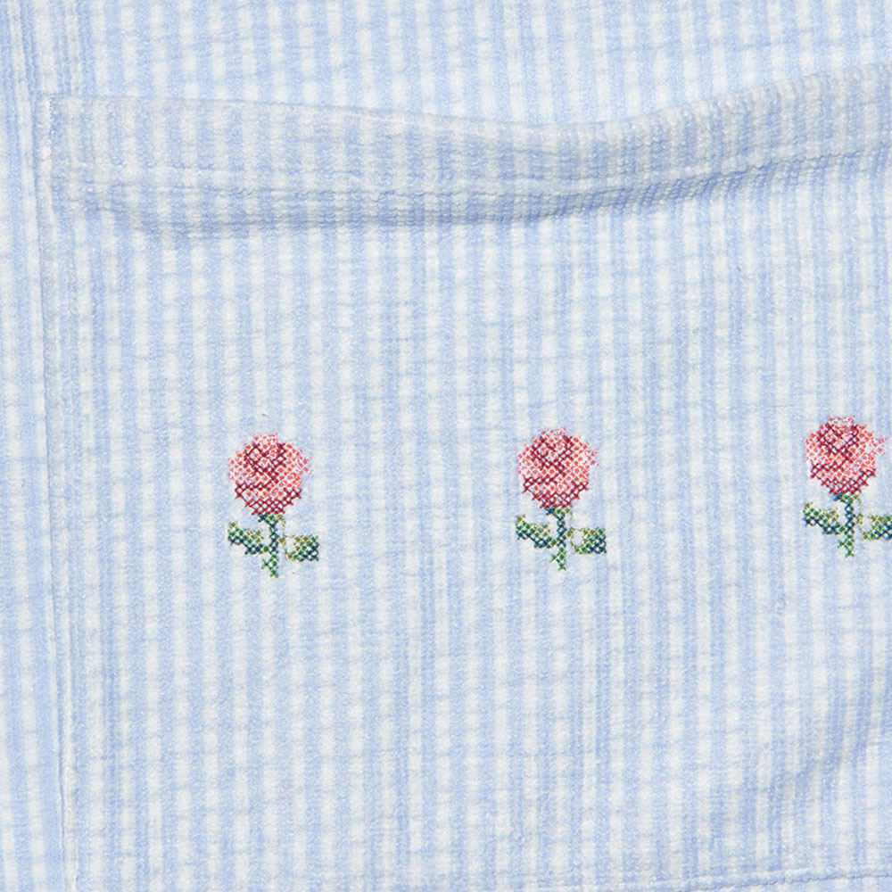 HOOG perfume embroidery Towel bag Blue Seersucker [HBW181 Swim bag] 디테일