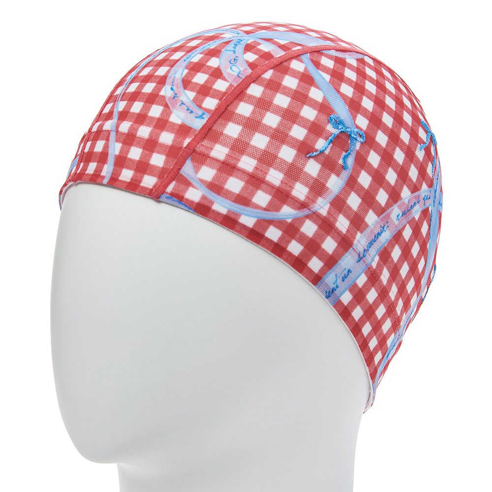 HOOG ribbon party Mesh Swim Cap red gingham ribbon [SNM951] 디테일