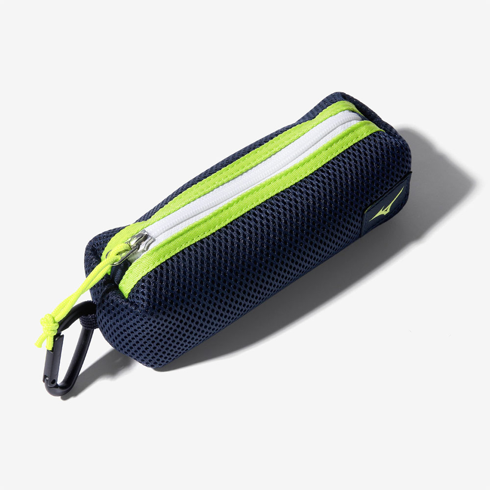 Mesh Swim Cap Goggles Case Navy Lime