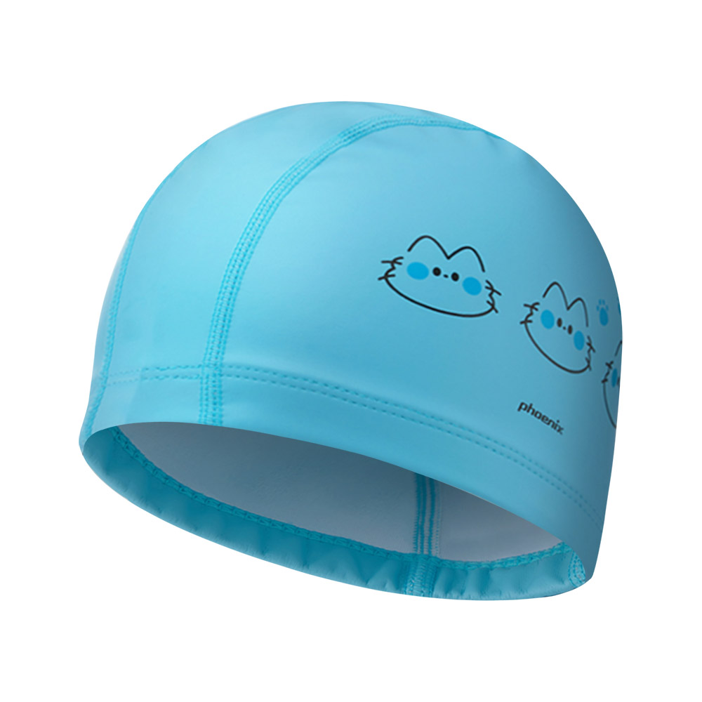 PHOENIX Nyangnyang Wave PU Coating Swim Cap Blue [PCU-02 Nyangnyang Wave (BLU)]