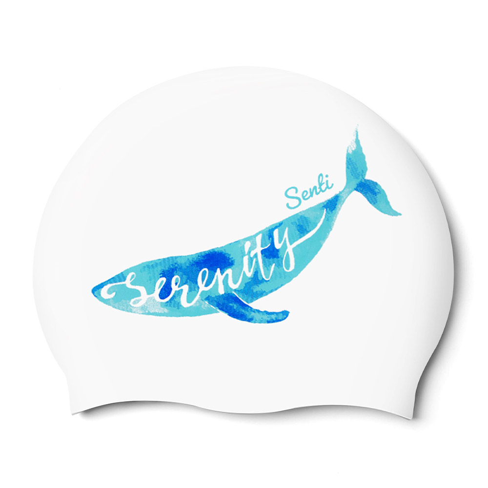 Serenity Silicone Swim Cap white