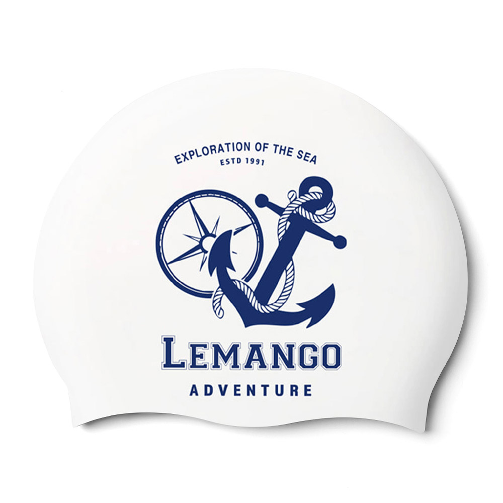 LEMANGO Marine Heritage Silicone Swim Cap white [LGNSC61006711] 상품컷