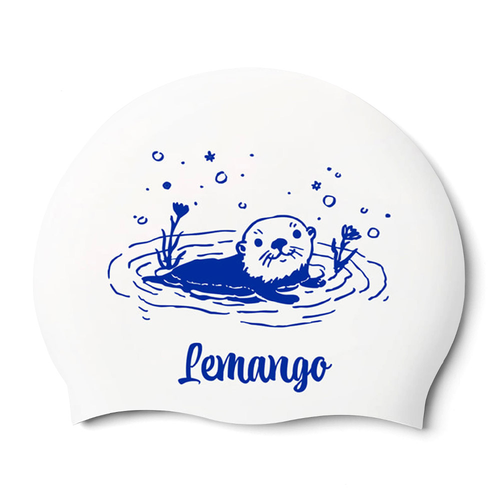 LEMANGO スイミング 氏 オーター シリコン スイムキャップ ホワイト [LGNSC61006715] 상품컷