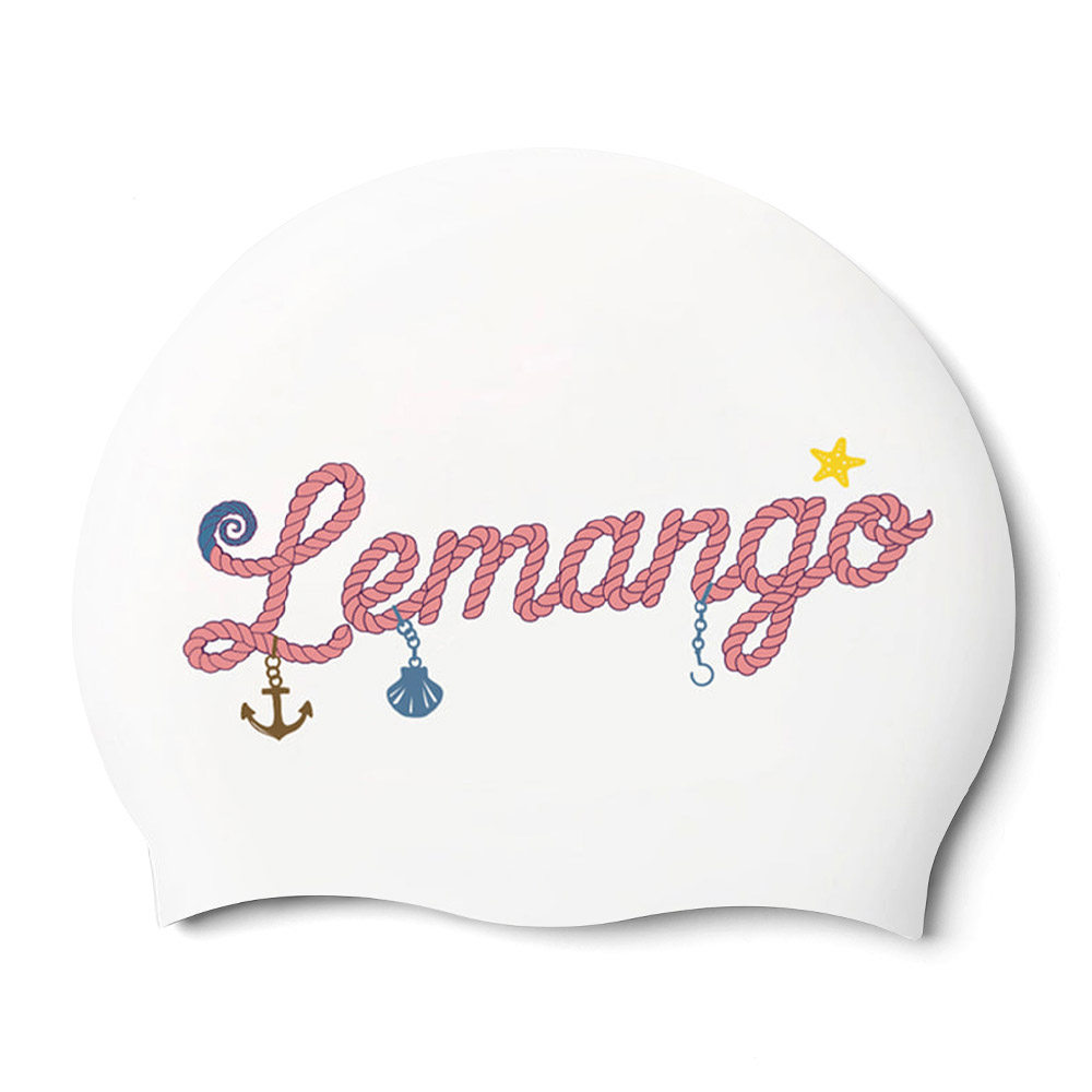 LEMANGO マリーナ ファンダント シリコン スイムキャップ ホワイト [LGNSC61006735] 상품컷