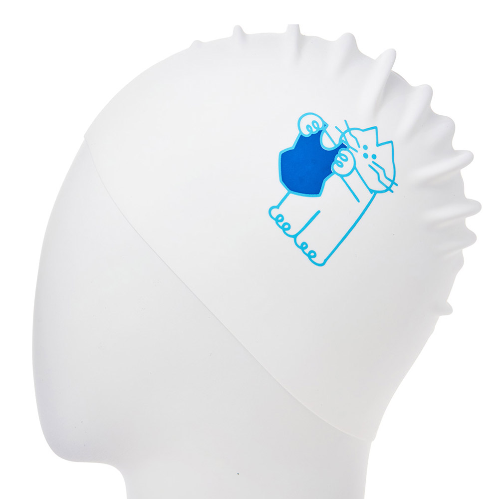HOOG THE soft Swimsuit Silicone Swim Cap white [SSC901] 디테일