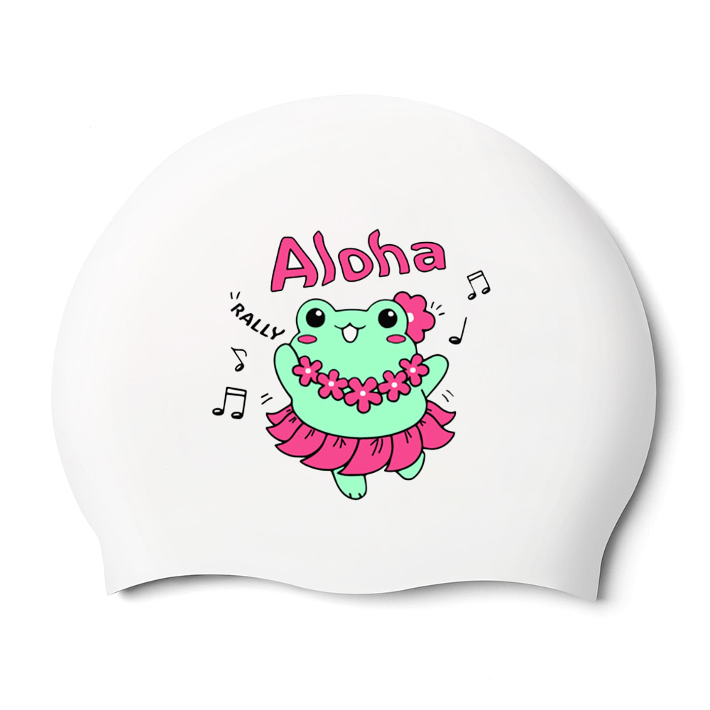 Aloha Silicone Swim Cap pink