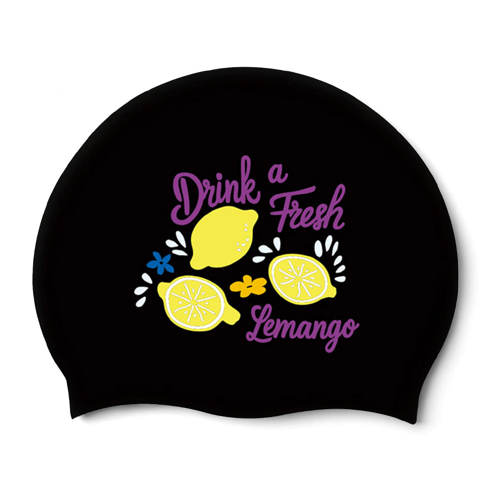 LEMANGO lemon Breeze Silicone Swim Cap black [LGNSC60006313]