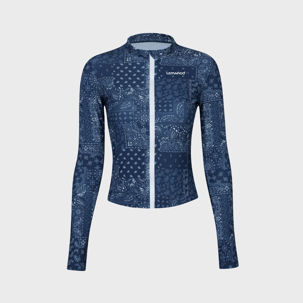 LEMANGO Paisley rash guard Navy [LSWRG63296323 Women's Beachwear] 디테일