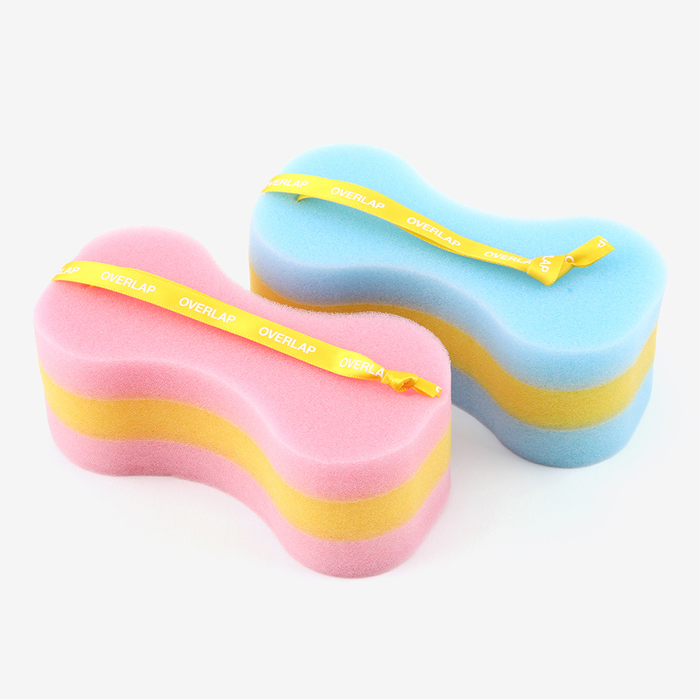 OVERLAP 水泳用プルブイ シャワー スポンジ セット ピンクブルー [OVERLAP-POOLBUOY-SPONGE] 디테일
