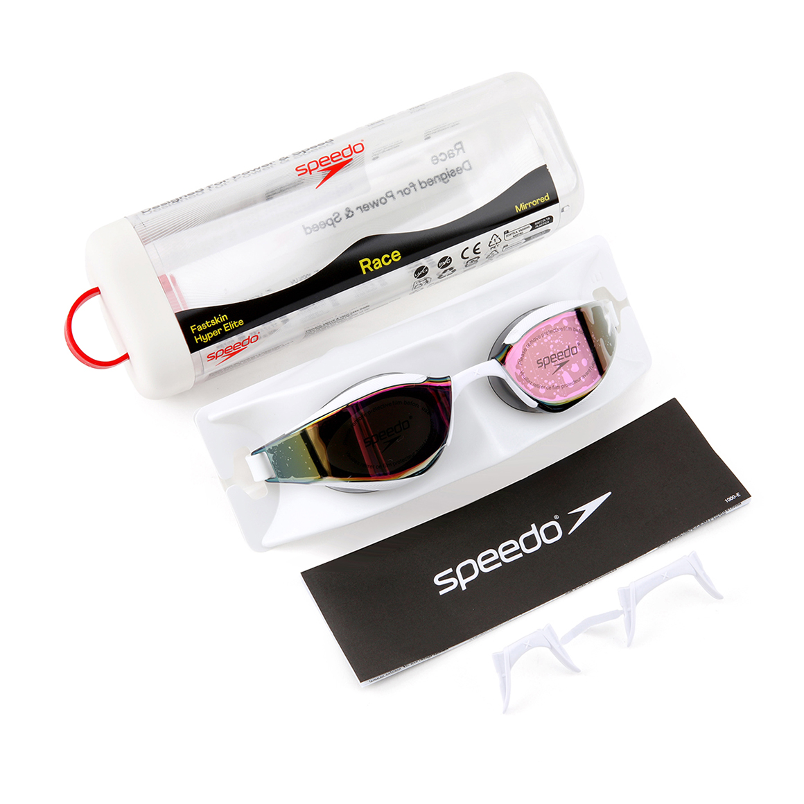 SPEEDO Hyper Elite Mirrored Goggles White Asian Fit [8-12819F979 World Aquatics Approved] 디테일