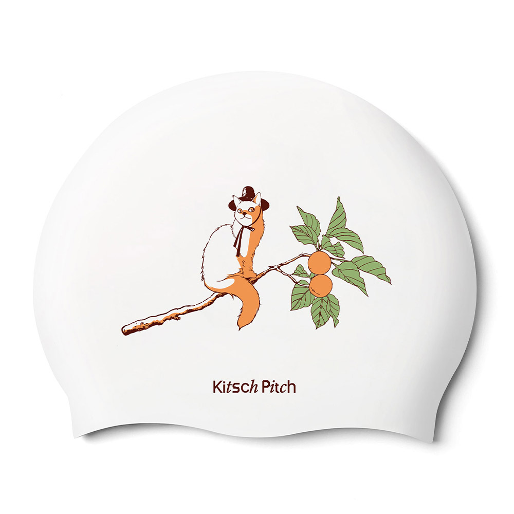 KITSCH PITCH Gamdo-ryeong Silicone Swim Cap white [KG3USC011] 디테일