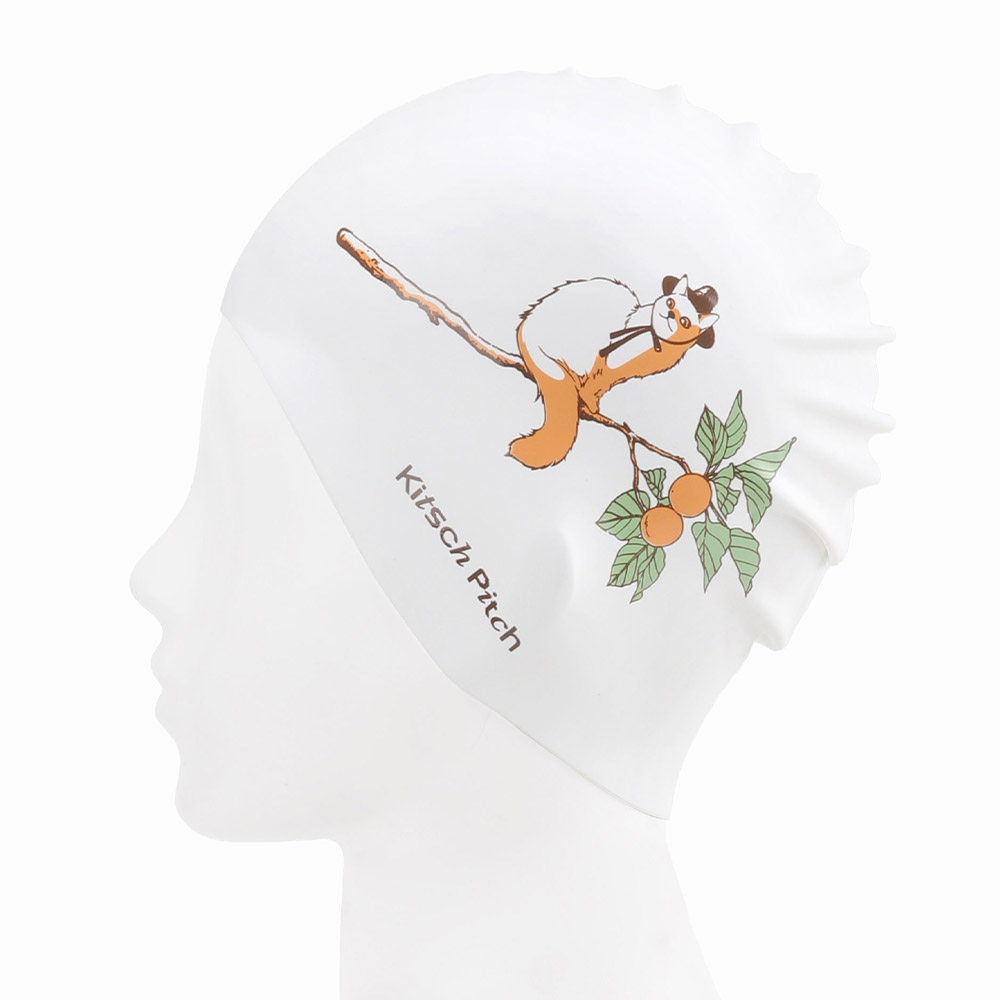 KITSCH PITCH Gamdo-ryeong Silicone Swim Cap white [KG3USC011] 디테일