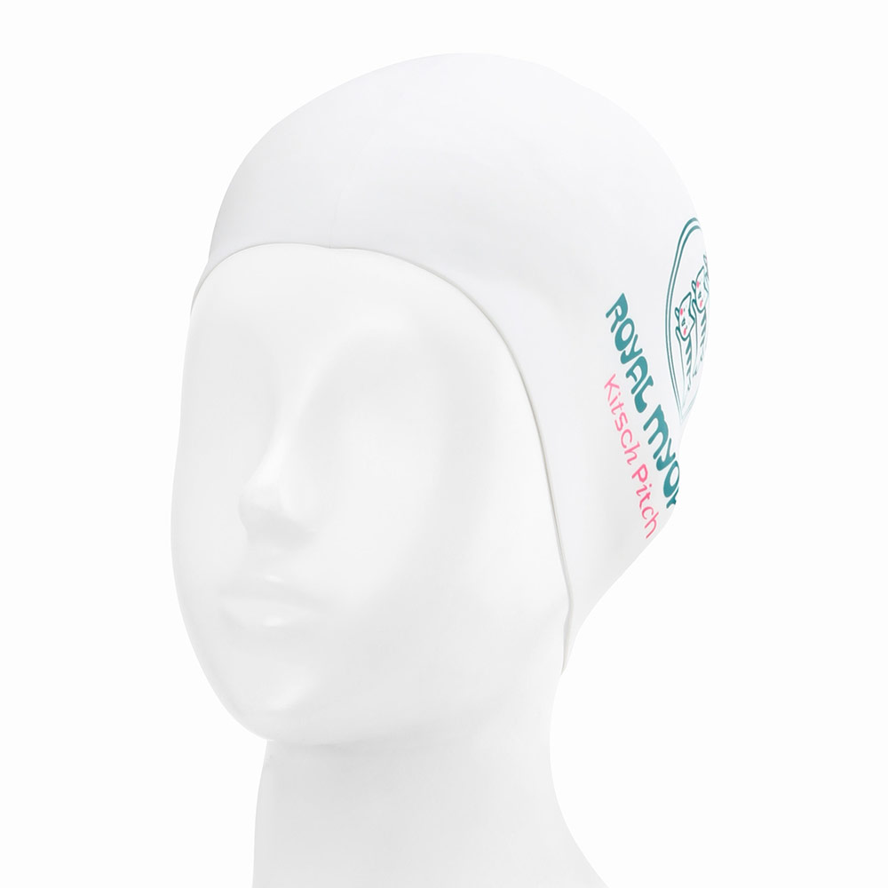KITSCH PITCH Nyangimyopae Silicone Swim Cap white [KG3USC001] 디테일