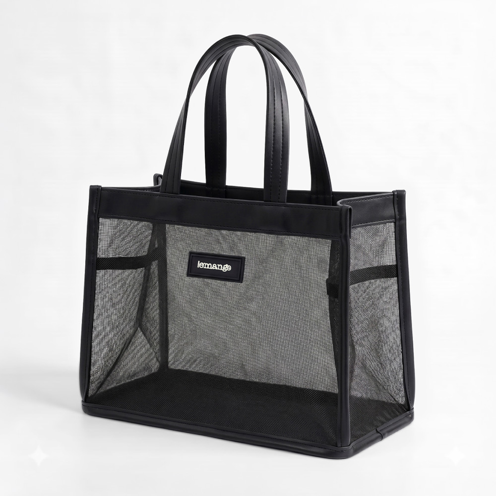 LEMANGO Clear Mesh Swim Cap bag black [LGWBG70006405] 디테일