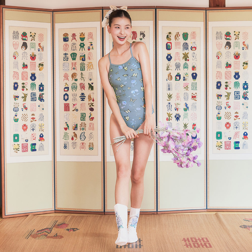 KITSCH PITCH CHEONG-CHO Ballet バック 水着 グレー [KG3LST006 レディース] 디테일
