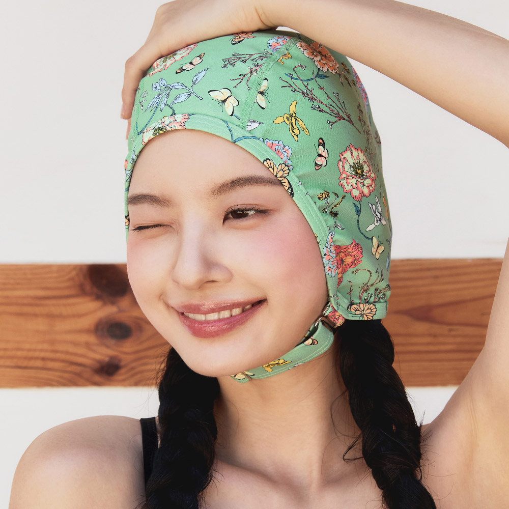 HWA-MONG ファブリック スイムキャップ グリーン
