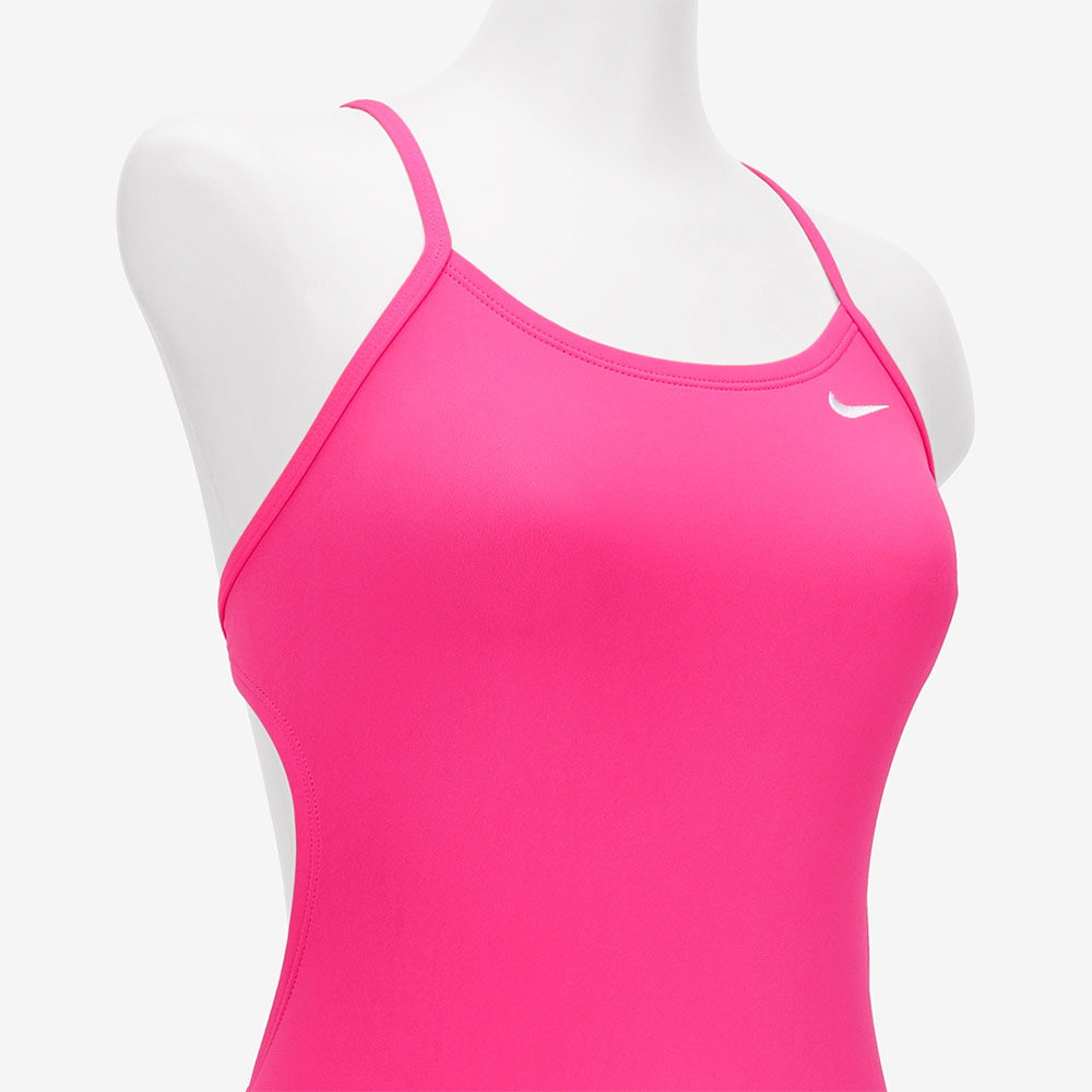 NIKE SWIM Answer Solid Cut Out High cut Compression Hyper pink [NESSA018-678 embroidery Logo Women's] 디테일
