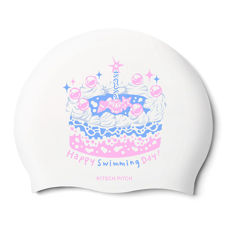 Ocean Cake シリコン スイムキャップ ホワイト