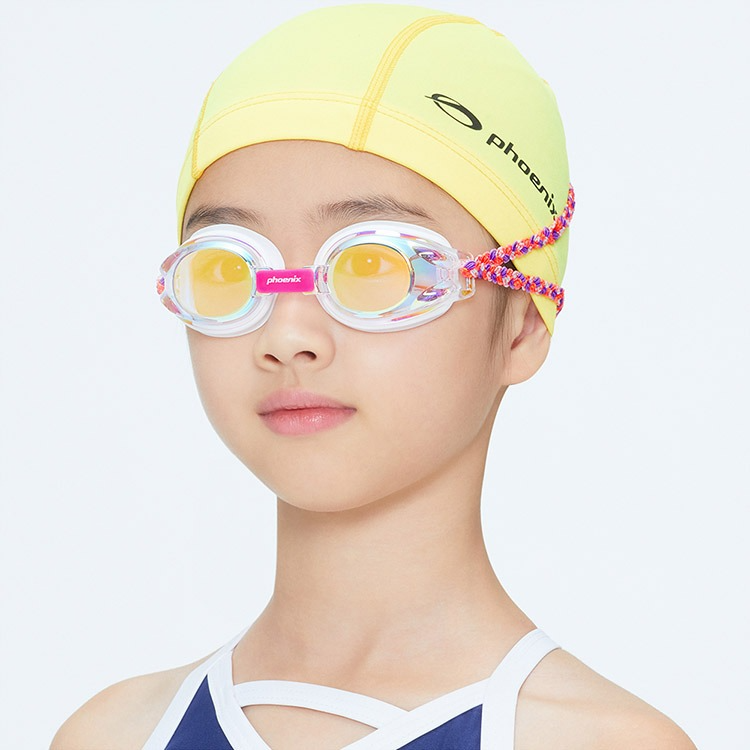 PHOENIX Kids Fabric Mirrored Swim Goggle Pink [PN-505JM FB (PK)]