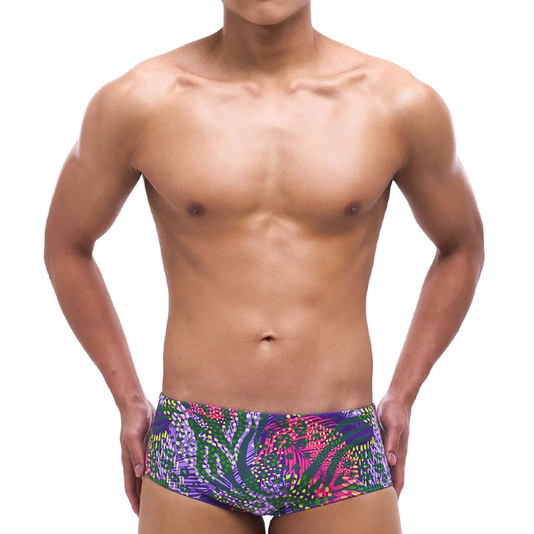 SENTI Men's New Classic Fleur Square Leg Swimsuit Purple [MSP-25409] 상품컷
