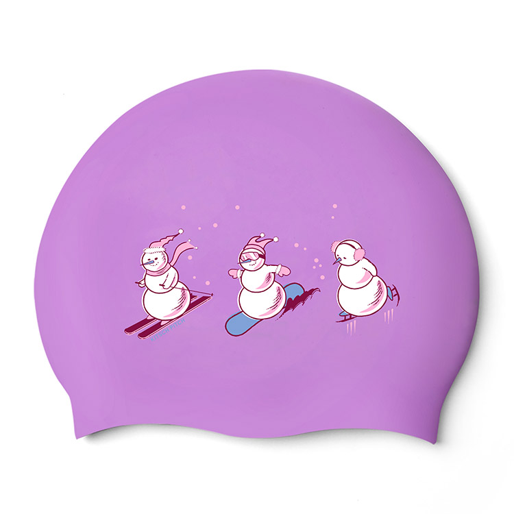 KITSCH PITCH Winter Adventure Silicone Swim Cap Violet [KPD1CS002] 상품컷