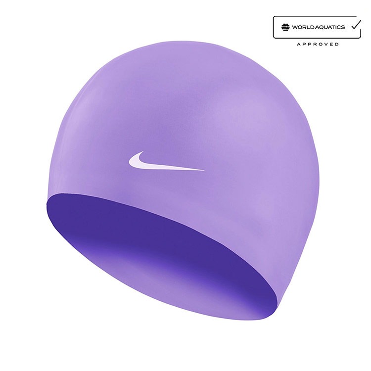 NIKE SWIM Solid Silicone Swim Cap Hydrangers [93060-576 FINA Approved]