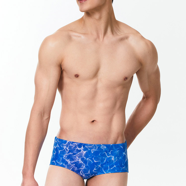 SENTI Men's Blooming Season Glimmer Square Leg Swimsuit Blue [MSP-24472] 상품컷
