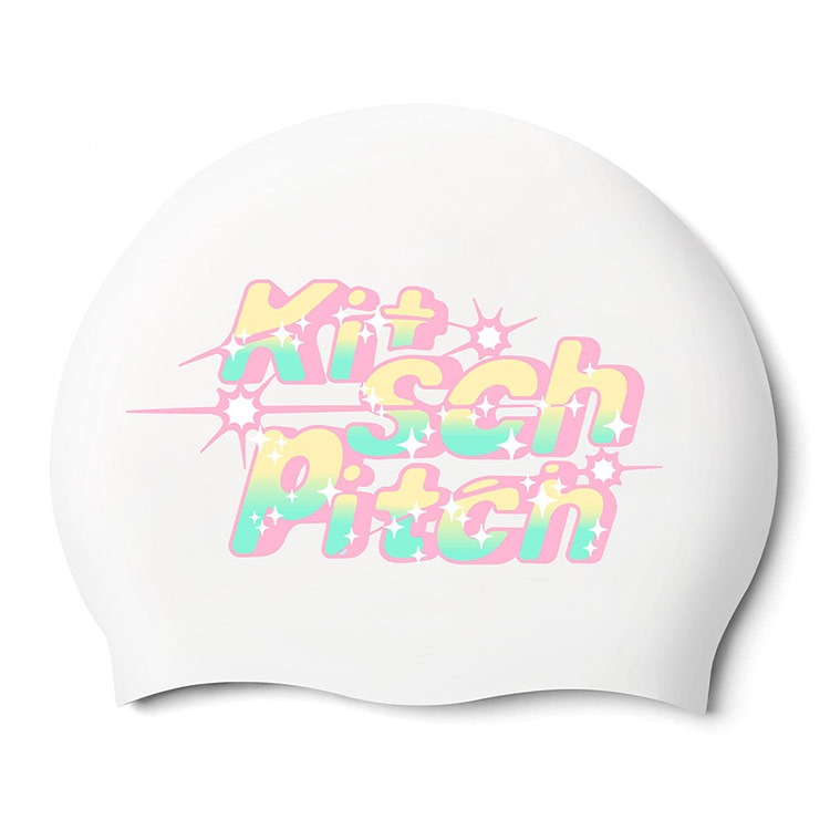 KITSCH PITCH Twinkle Kipi Silicone Swim Cap Orange [KF2USC011] 상품컷