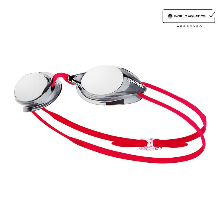 SWANS SR-7M Mirrored Non-Cushioned Goggles Smoke Silver [SR-7M (SMSI) World Aquatics Approved]
