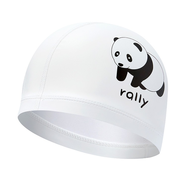 RALLY キッズ Panda PUコーティング スイムキャップ ホワイト [ PRKC918 (WHT)  水泳帽]