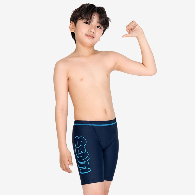 SENTI Kids Essential Basic Bubble Jammer Swimsuit Navy Sky [MSTJ-B202 Boys Swimsuit] 상품컷