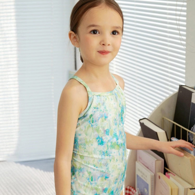 LEMANGO Kids Partal Greenish Open Back Mid Air Garden [LSGON10005549] 상품컷