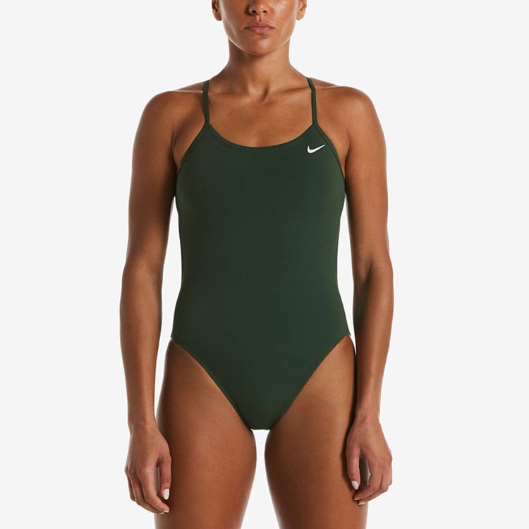 NIKE SWIM Women's Answer Solid Cut Out Swimsuit George Green [NESSA018-371 ] 상품컷