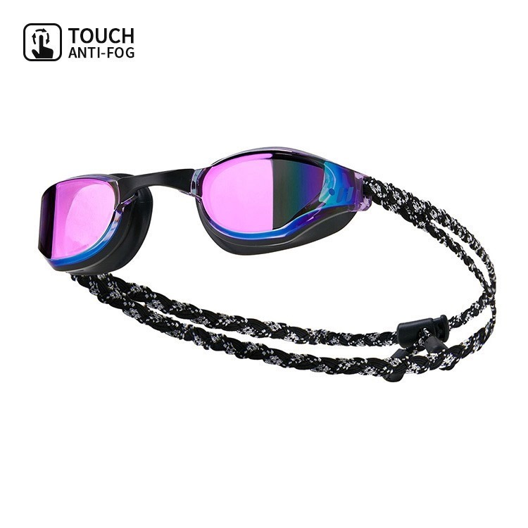 SWAVE Sniper Touch ミラー 水泳ゴーグル パープルブラック [SW-TAC001MR(PUR BLK) Antifog くもり止め]