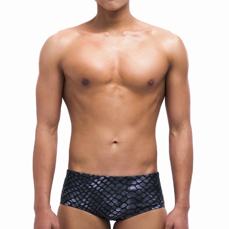 SENTI Men's New Classic Mermaid Square Leg Swimsuit Black [MSP-25402 (BK)] 상품컷