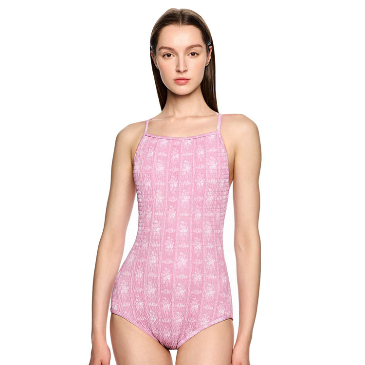 HOOG Women's Rococo Momo Low U Ribbon Tie Back Swimsuit Light Pink [WRA2198]