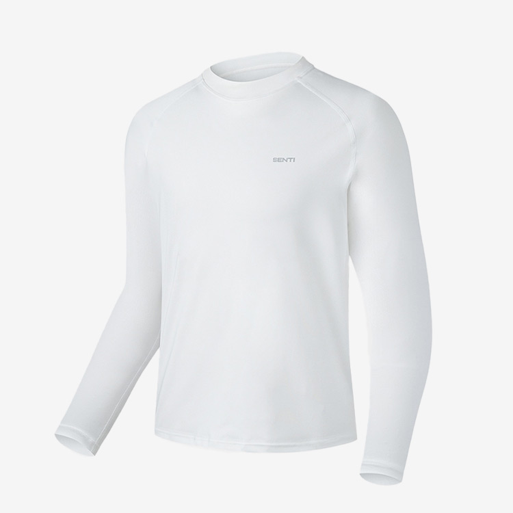 SENTI Men's Summer Club Classic Relax Fit Rash Guard Swimsuit White [SAR-ARM01 (WH)] 상품컷